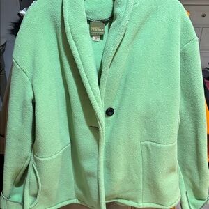 Maralyce Ferree lime green soft fleece Jacket size M